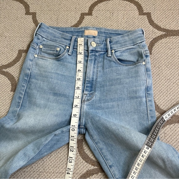 MOTHER High Waisted The Looker crop Swimming Pool Sunday Size 24 blue jeans - Picture 9 of 17